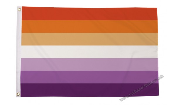 Lesbian Sunset Stripes Flag